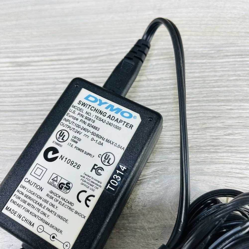 DYMO Switching Adapter Power Supply 24V 1.0A TESA2-2401000 Genuine Original